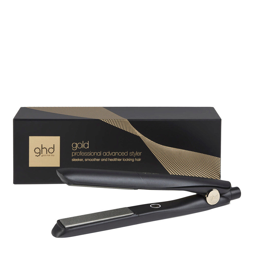 Piastra GHD Gold Styler Nero 185°C con Lamelle Arrotondate